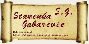 Stamenka Gabarević vizit kartica